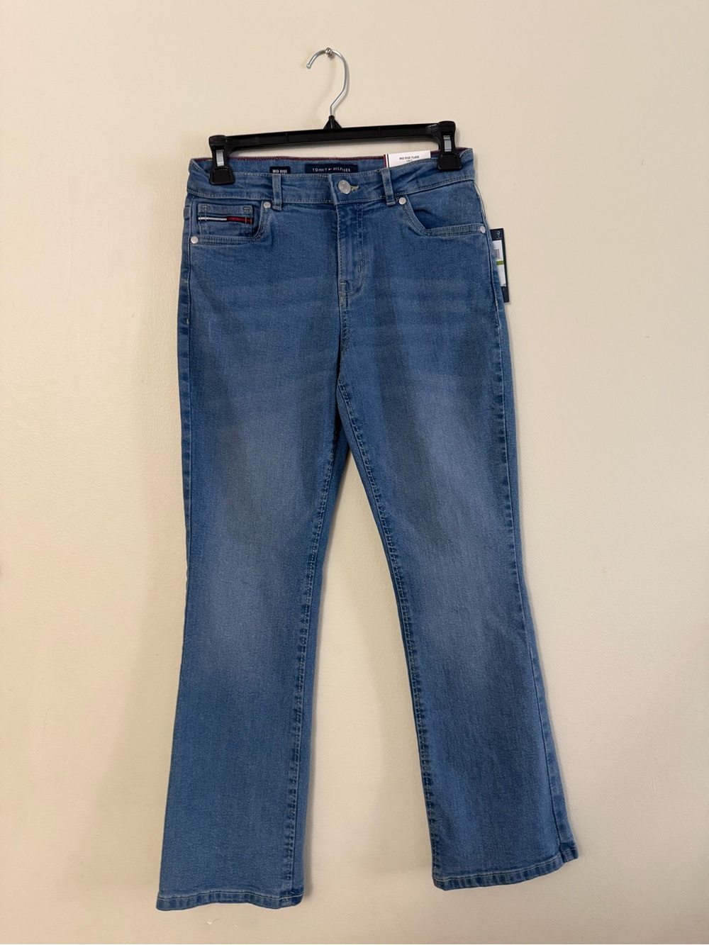 Tommy Hilfiger Women's Mid Blue Flare Jeans